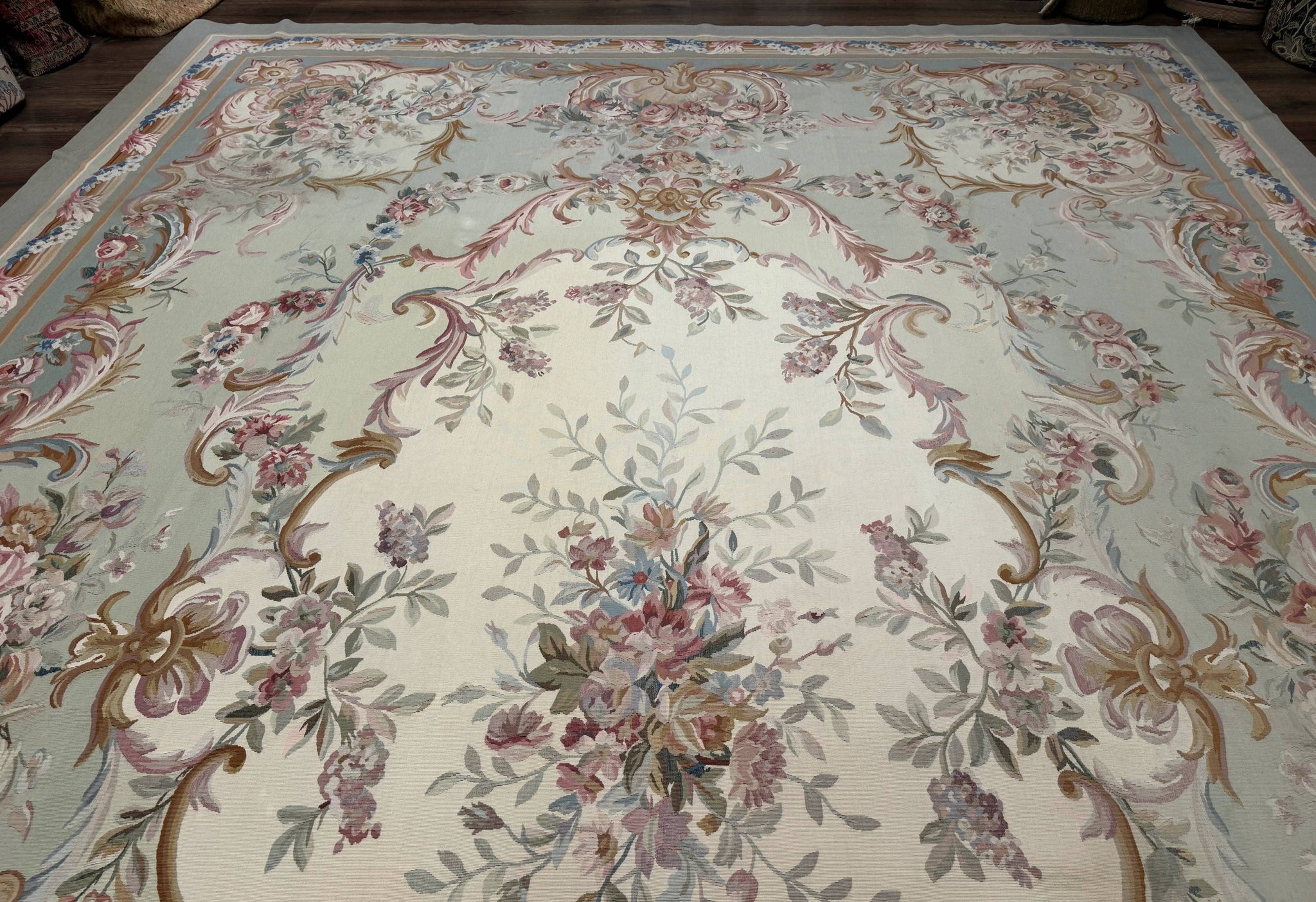 Palace Size Aubusson Rug 11x16, Large Aubusson Carpet by Jewel Rugs