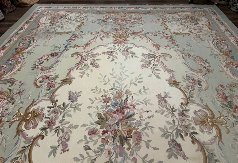 Palace Size Aubusson Rug 11x16, Large Aubusson Carpet by Jewel Rugs