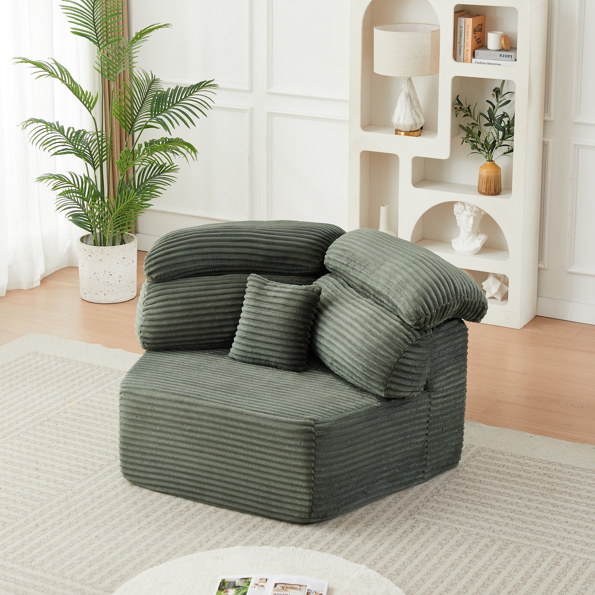 53-Inch Modern Cocooning Sensation Single-Seater Lounge Chair by HouseOfZazla