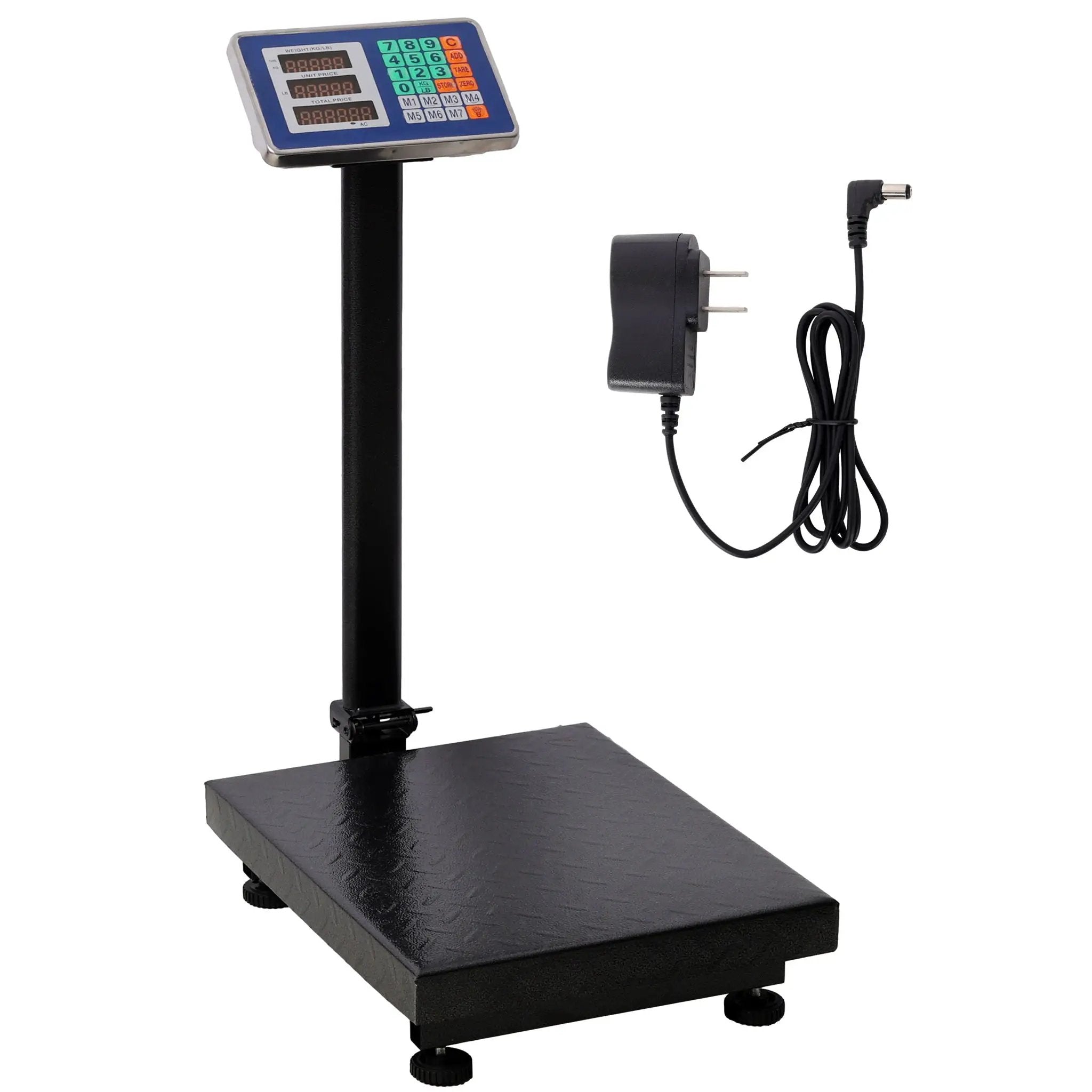 Digital Weight Computing Floor Platform Scale With Price Calculator - Black by HouseOfZazla