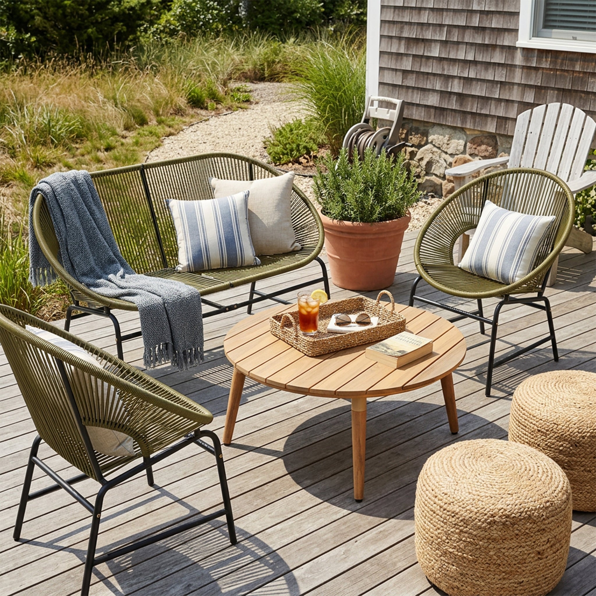 Nusa Outdoor Patio 4-Pcs Chat Set by HouseOfZazla