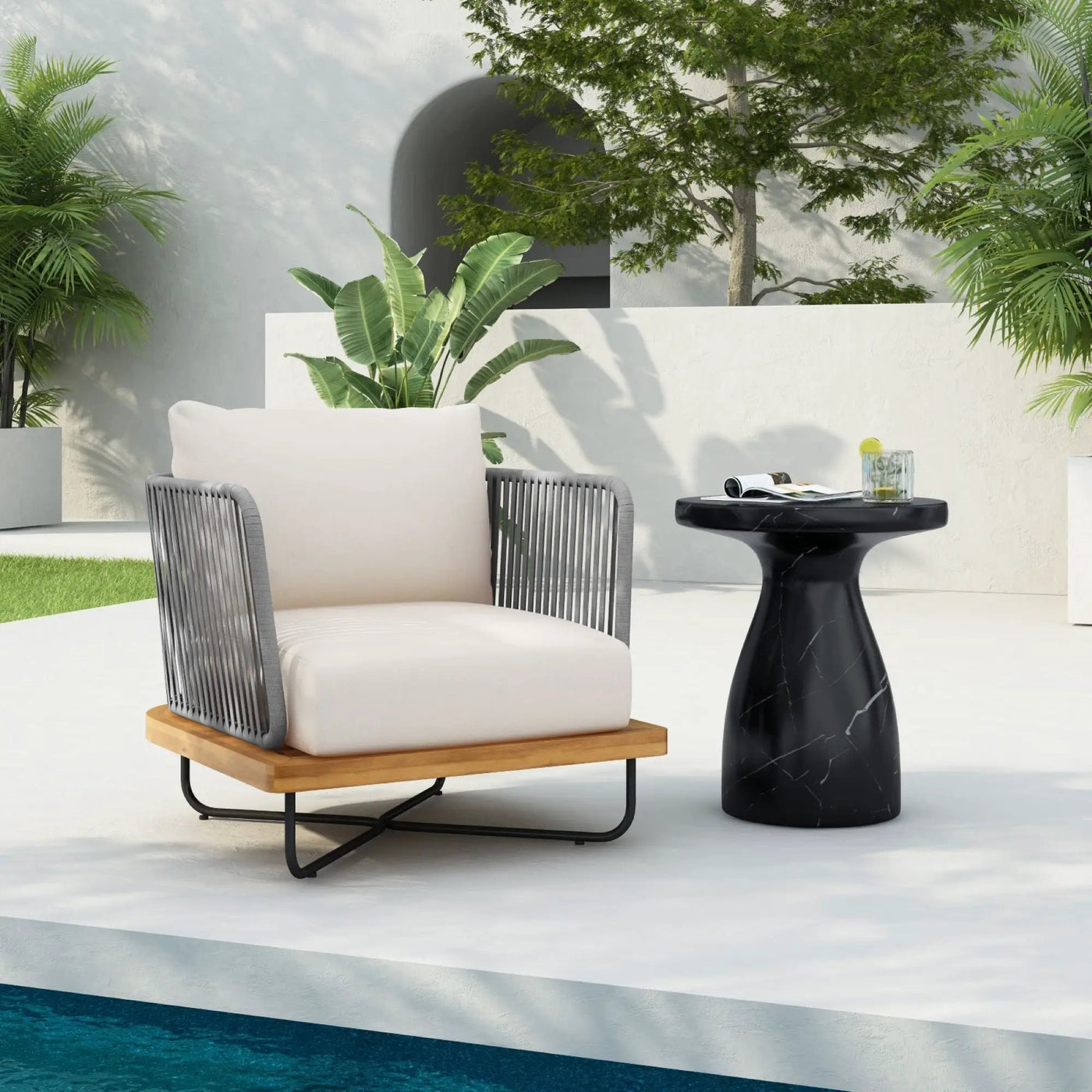 Lucca Outdoor Acacia Wood Chair by HouseOfZazla