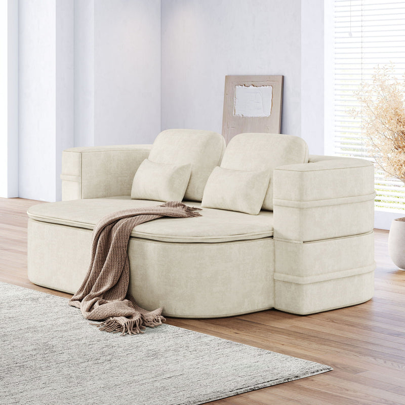 2 In 1 Foldable Sofa Bed With Multi Functional Blanket, Floor Lounge Sofa by HouseOfZazla