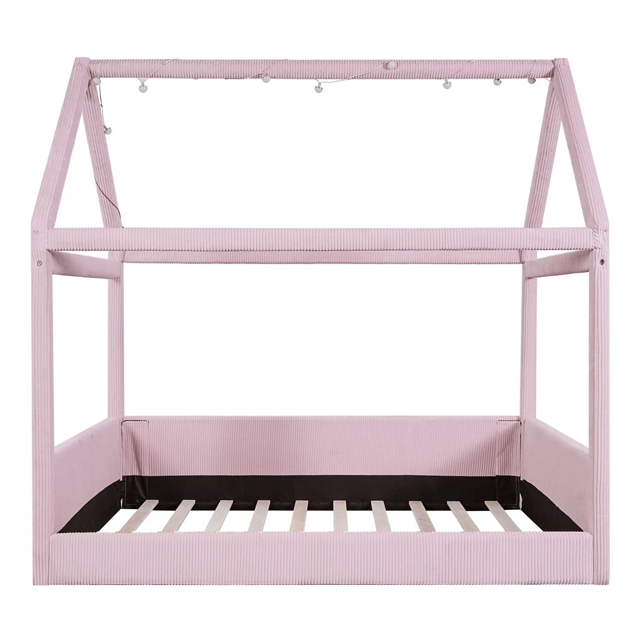 Upholstered House Style Daybed With LED Light Strips by HouseOfZazla