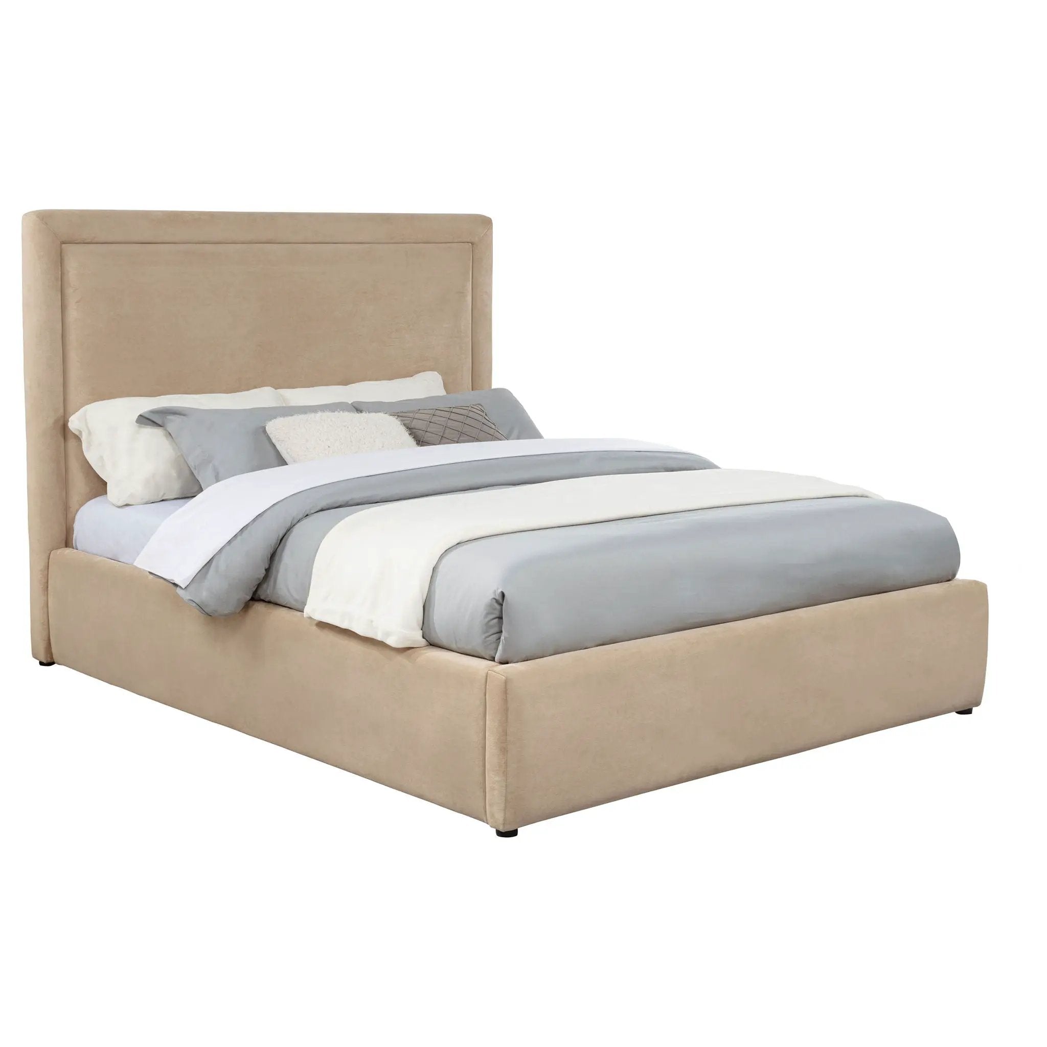 Lawson 54-inch Upholstered Queen Platform Bed Light Saddle by Unique Piece Furniture