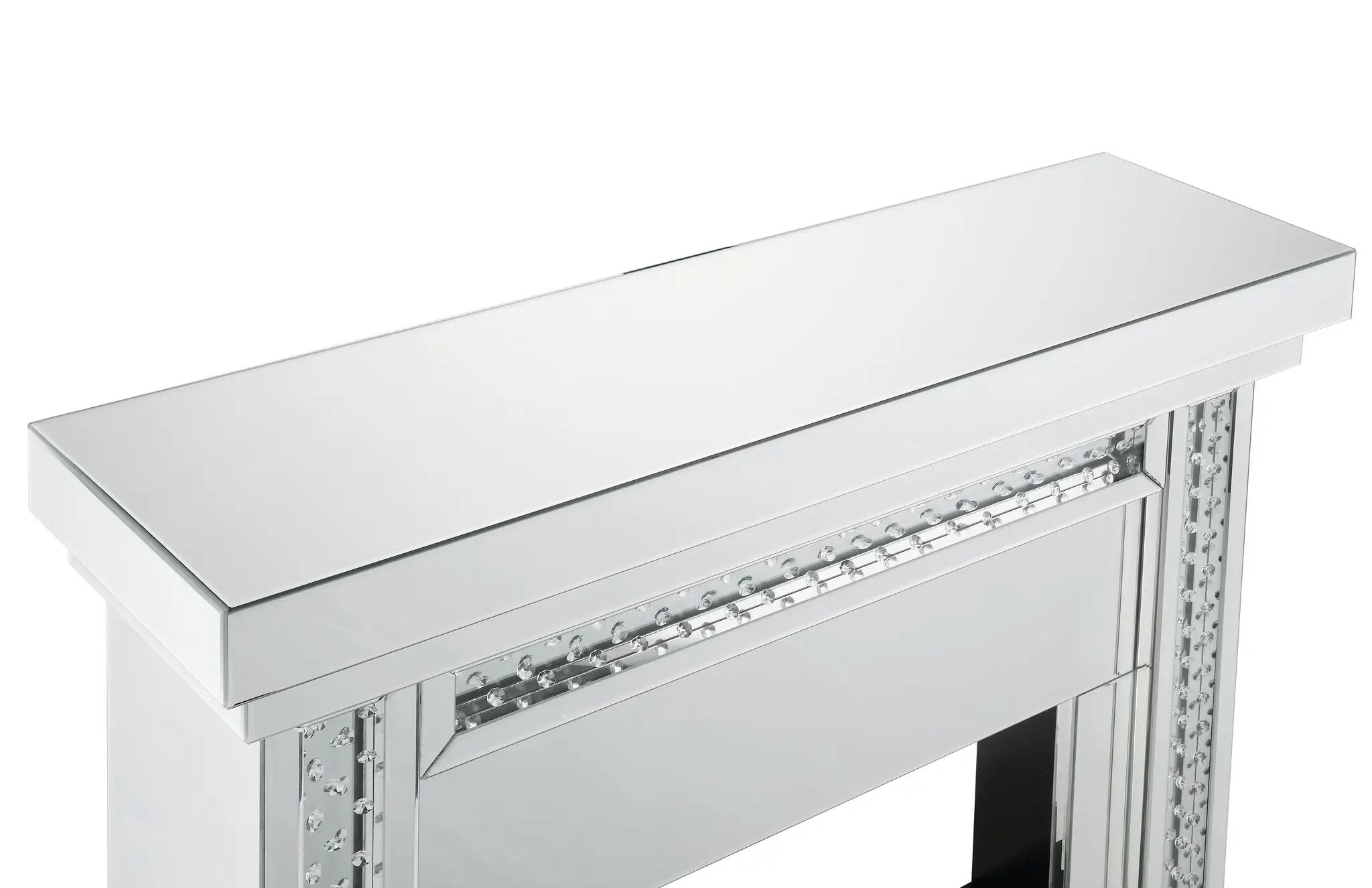 Nysa Mirrored & Faux Crystals Fireplace by HouseOfZazla