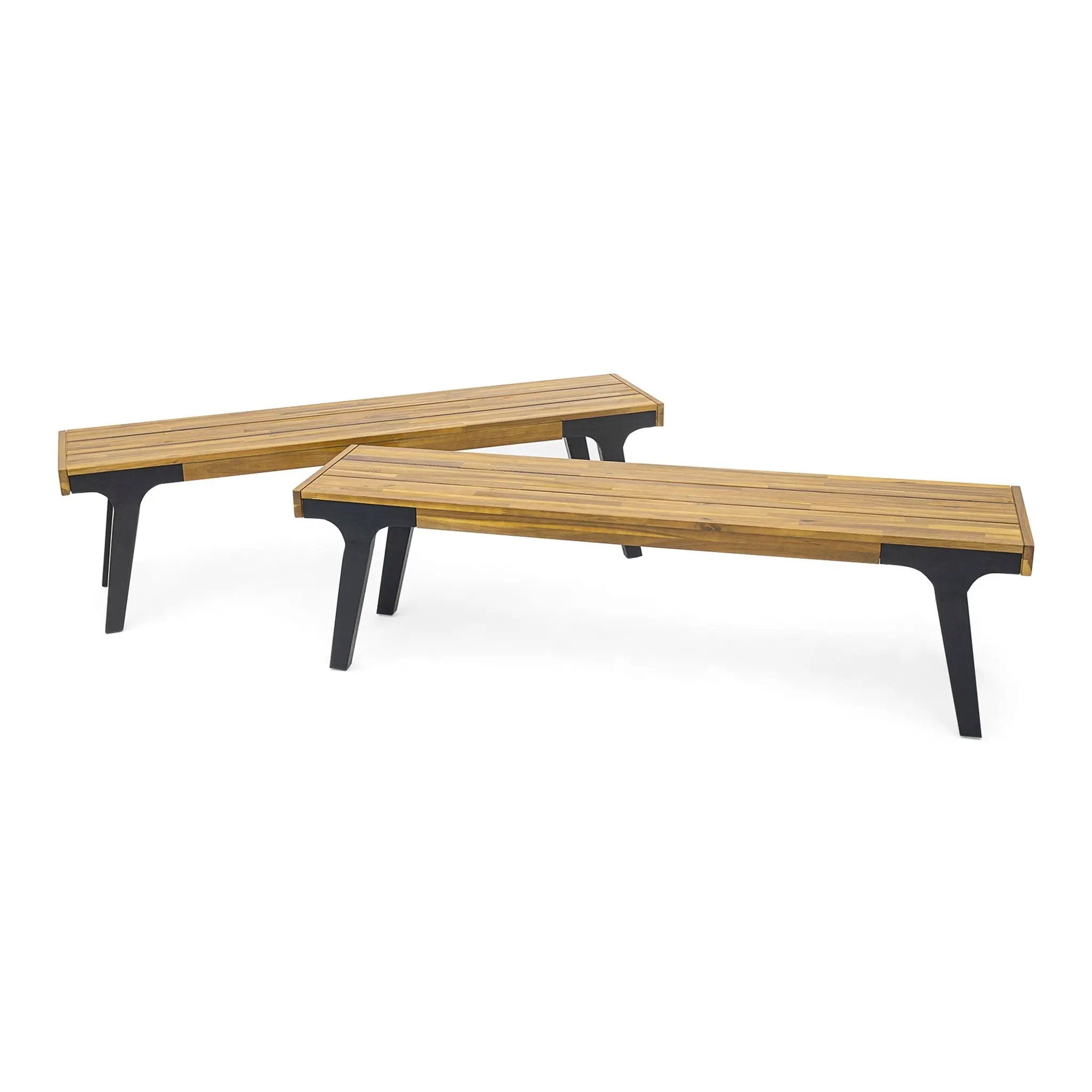 Dining Bench (Set of 2) - Teak by HouseOfZazla