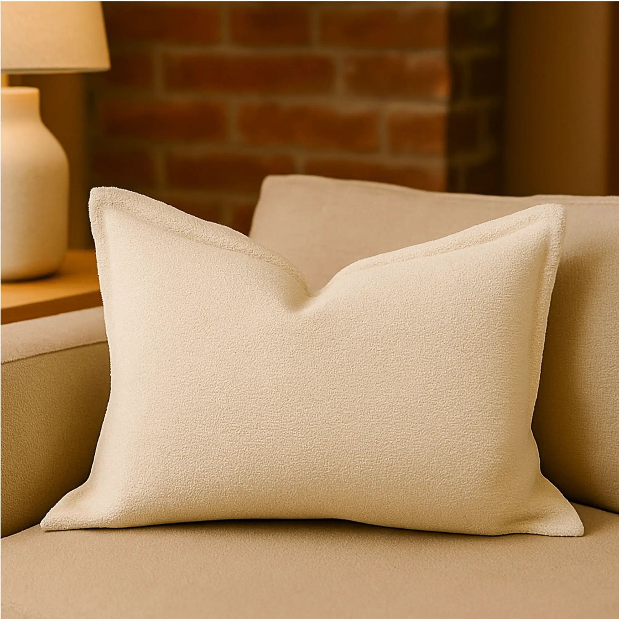 Homey Cozy - Comfort Textured Throw Pillow - Ivory by Unique Piece Furniture