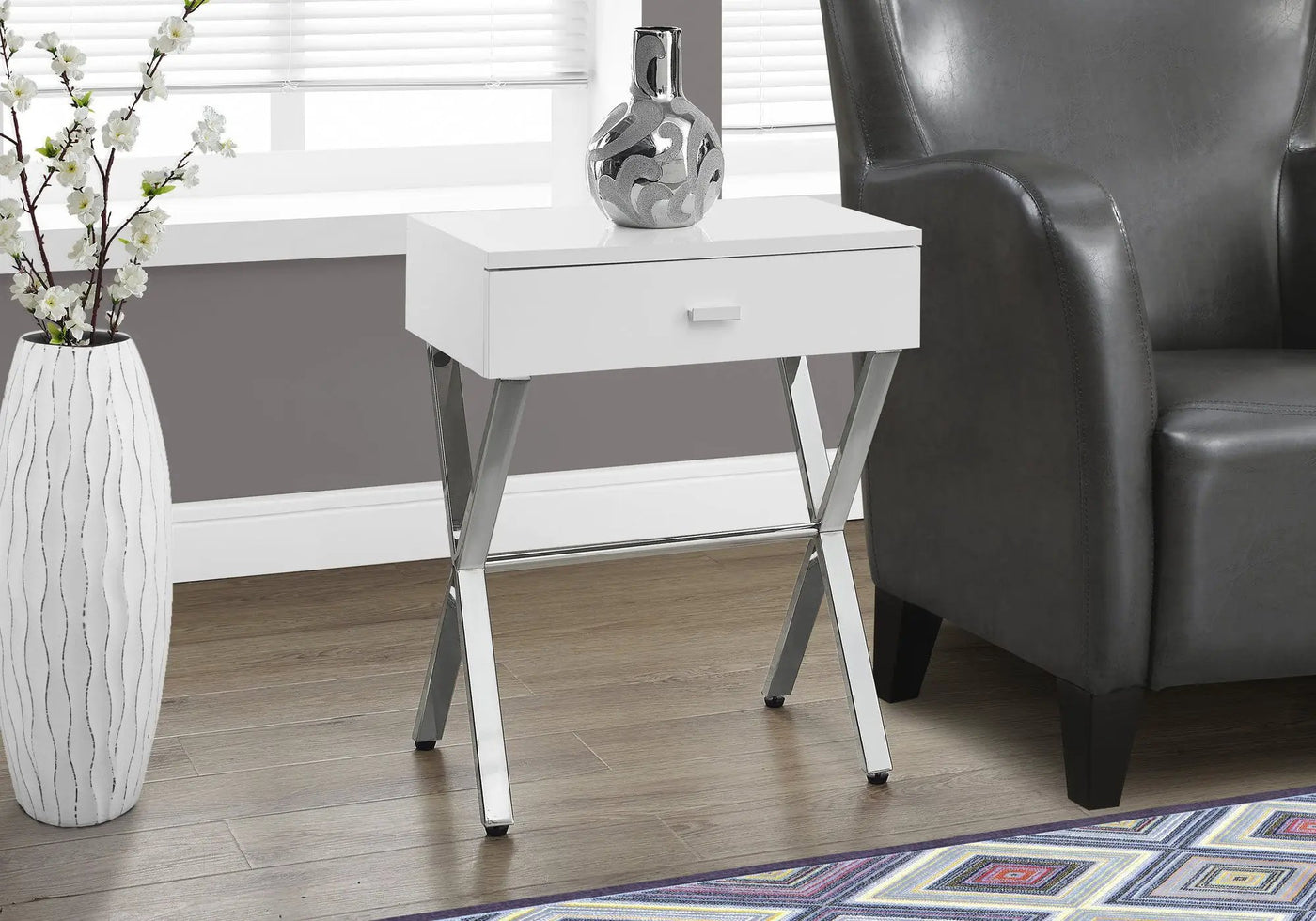 Accent Side X Table With Storage Drawer by HouseOfZazla