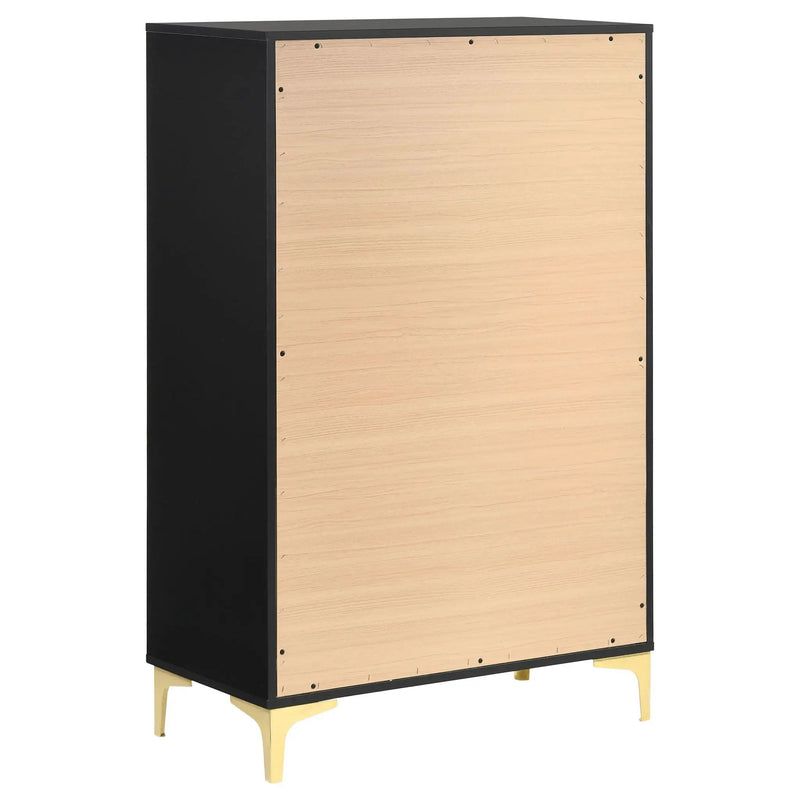 Kendall 5-drawer Bedroom Chest Black by Unique Piece Furniture
