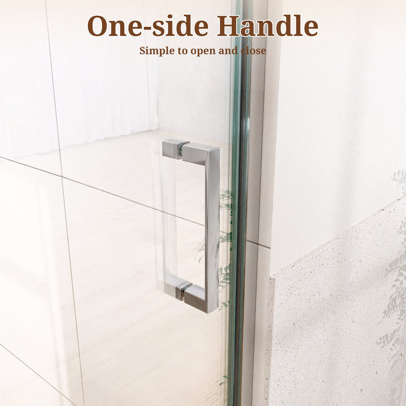 24" W x 72" H Semi-Frameless Circular Pivot Shower Door by HouseOfZazla