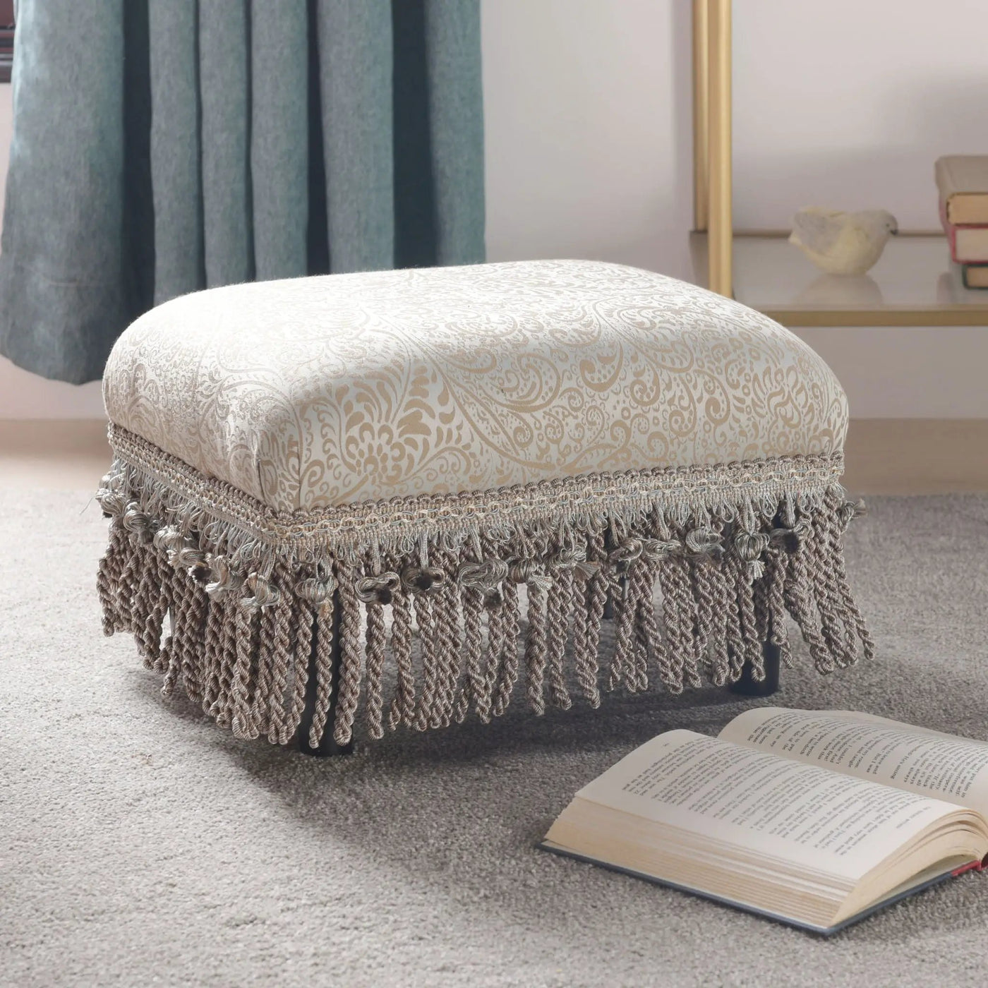 Fiona - Handcrafted Accent Footstool Ottoman by HouseOfZazla