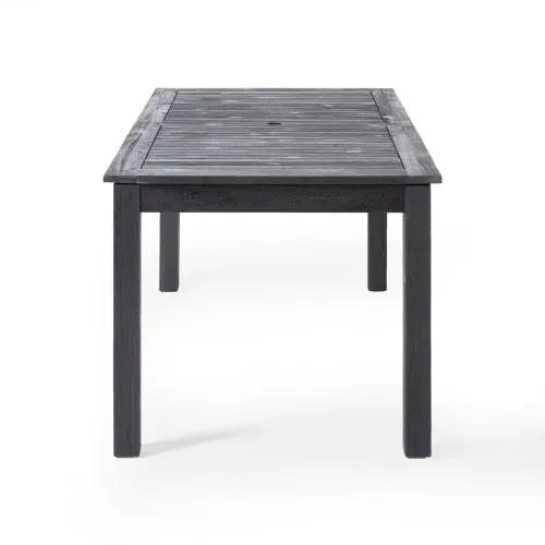 Outdoor Acacia Wood 7 Piece Expandable Dining Set, Sandblasted by HouseOfZazla
