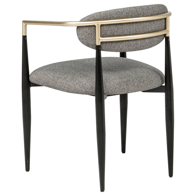 Bradbury Fabric Upholstered Dining Arm Chair Grey (Set of 2) by Unique Piece Furniture