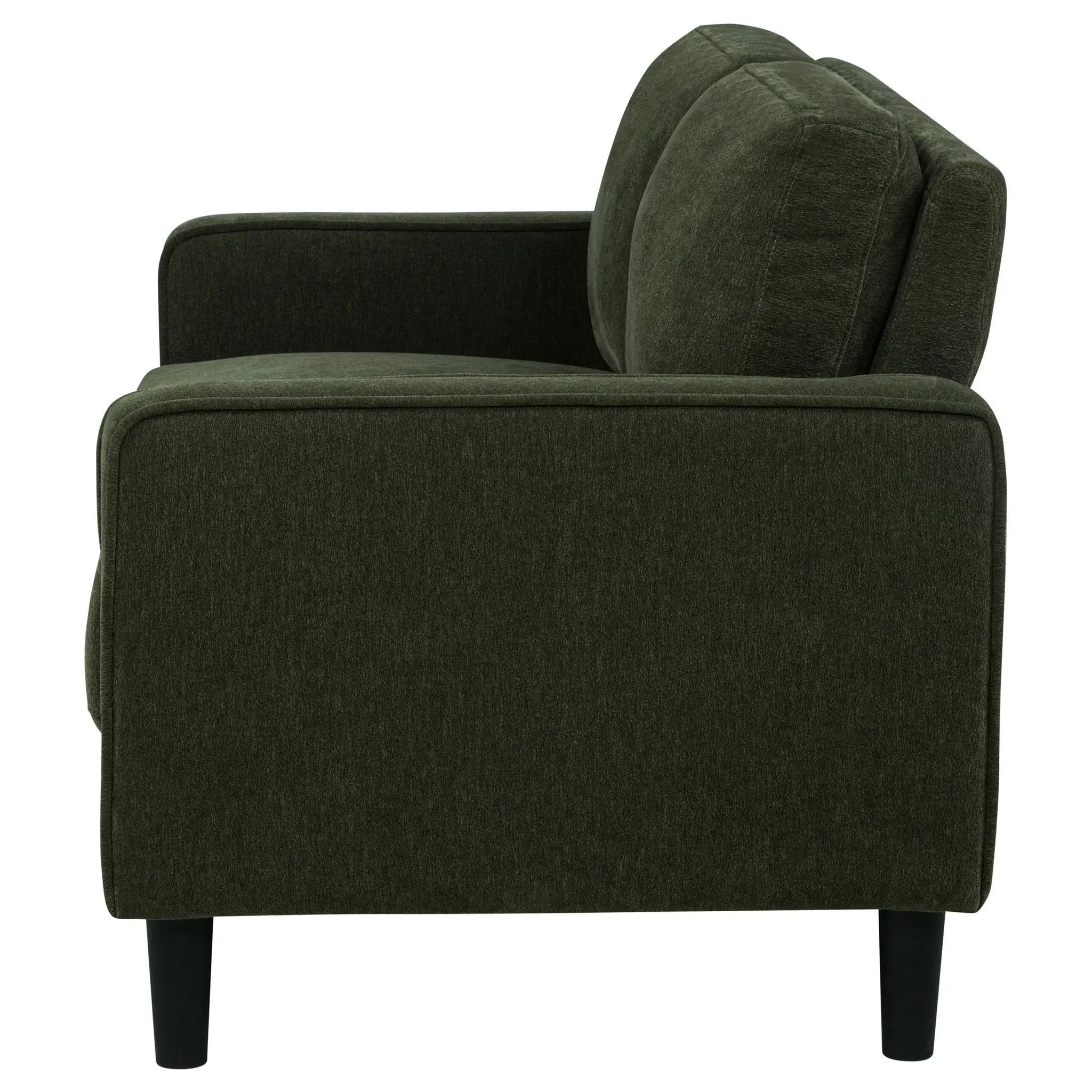 Ruth Fabric Upholstered Track Arm Loveseat Matcha Green by Unique Piece Furniture
