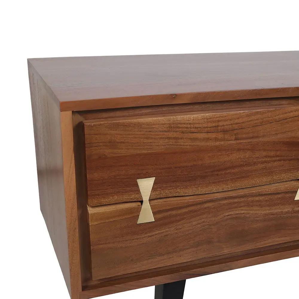 Asther - Acacia Wood TV Cabinet - Natural Wood / Brown by HouseOfZazla