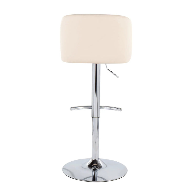 Toriano - Contemporary Adjustable Barstool With Swivel & Rounded T Footrest (Set of 2) by Unique Piece Furniture