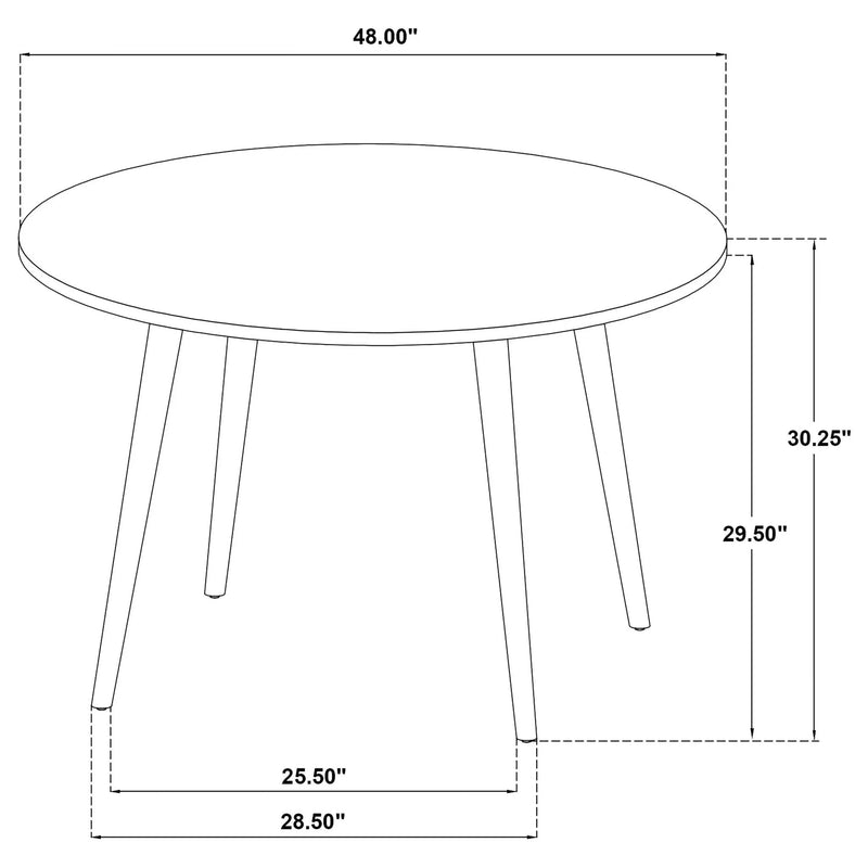 Andrews 48-inch Round Wood Dining Room Table Light Ash by Unique Piece Furniture