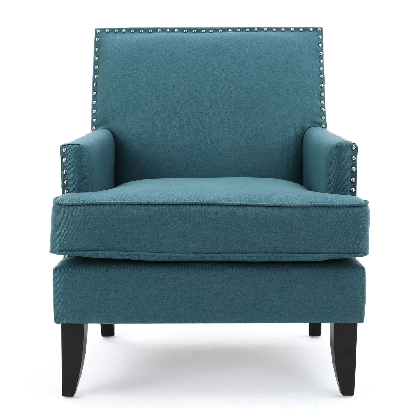 Serenada Upholstered Fabric Club Chair With Nailhead Trim And Tapered Birch Legs by HouseOfZazla