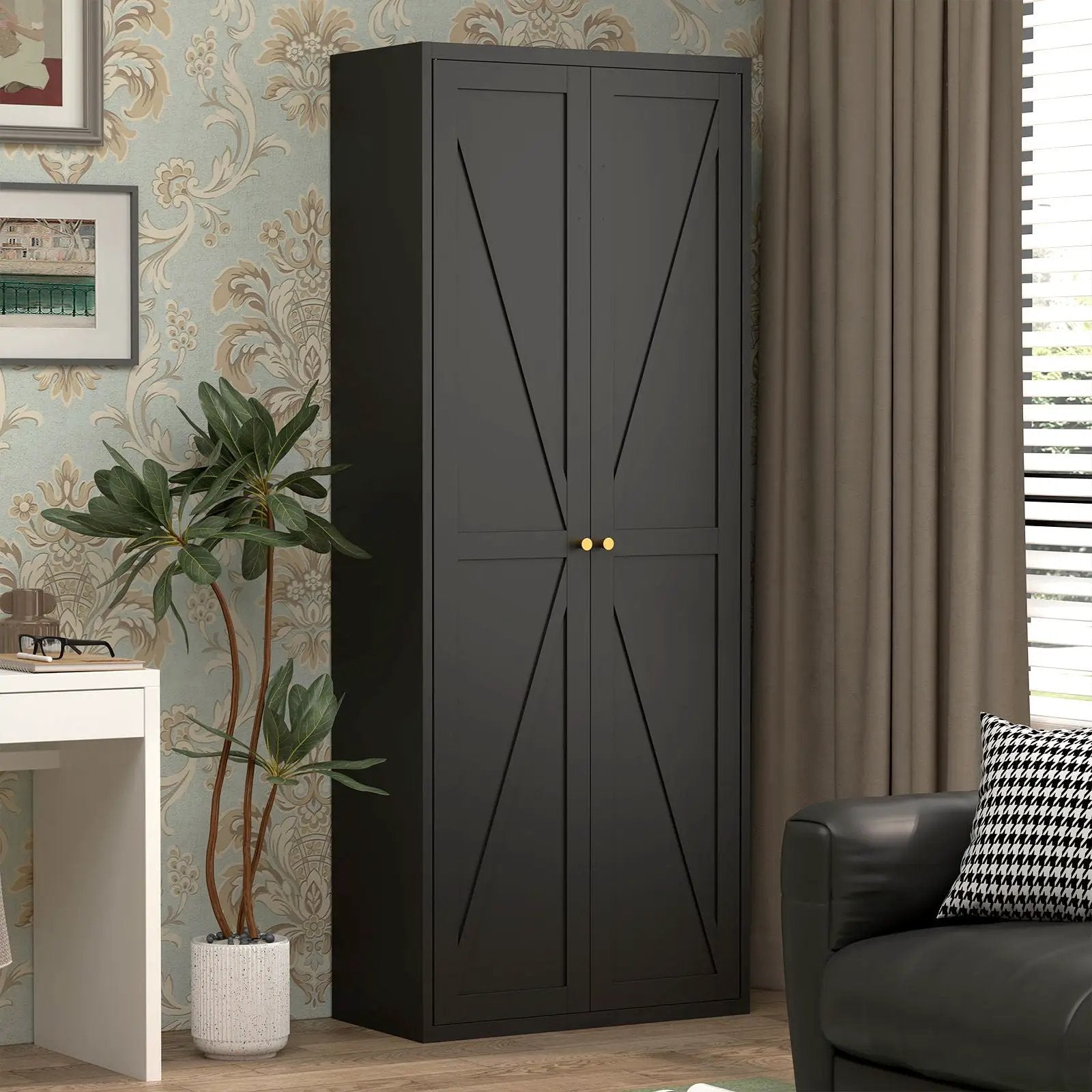 Adjustable 2 Door Storage Cabinet With Adjustable Shelves by Unique Piece Furniture