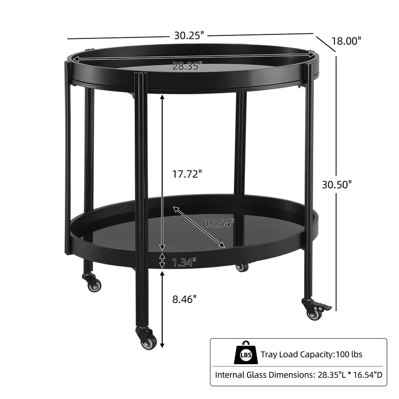 Oval Kitchen Island & Bar Cart by HouseOfZazla