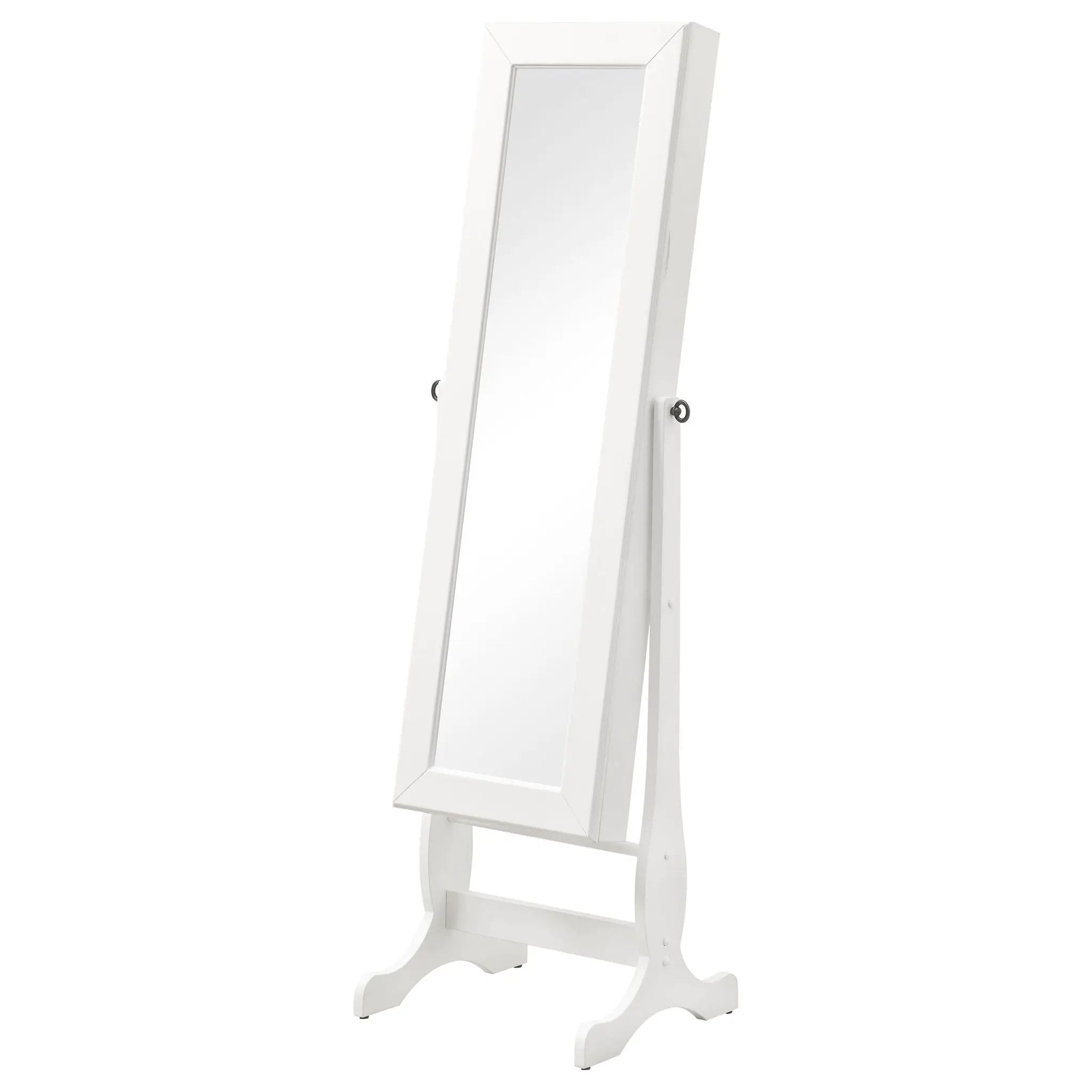 Batista Cheval Mirror with Jewelry Storage White by Unique Piece Furniture