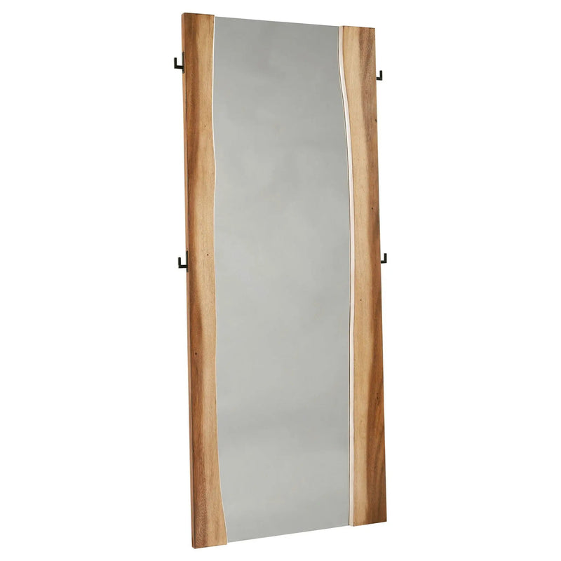 Winslow 31 x 76 Inch Standing Floor Mirror Smokey Walnut by Unique Piece Furniture
