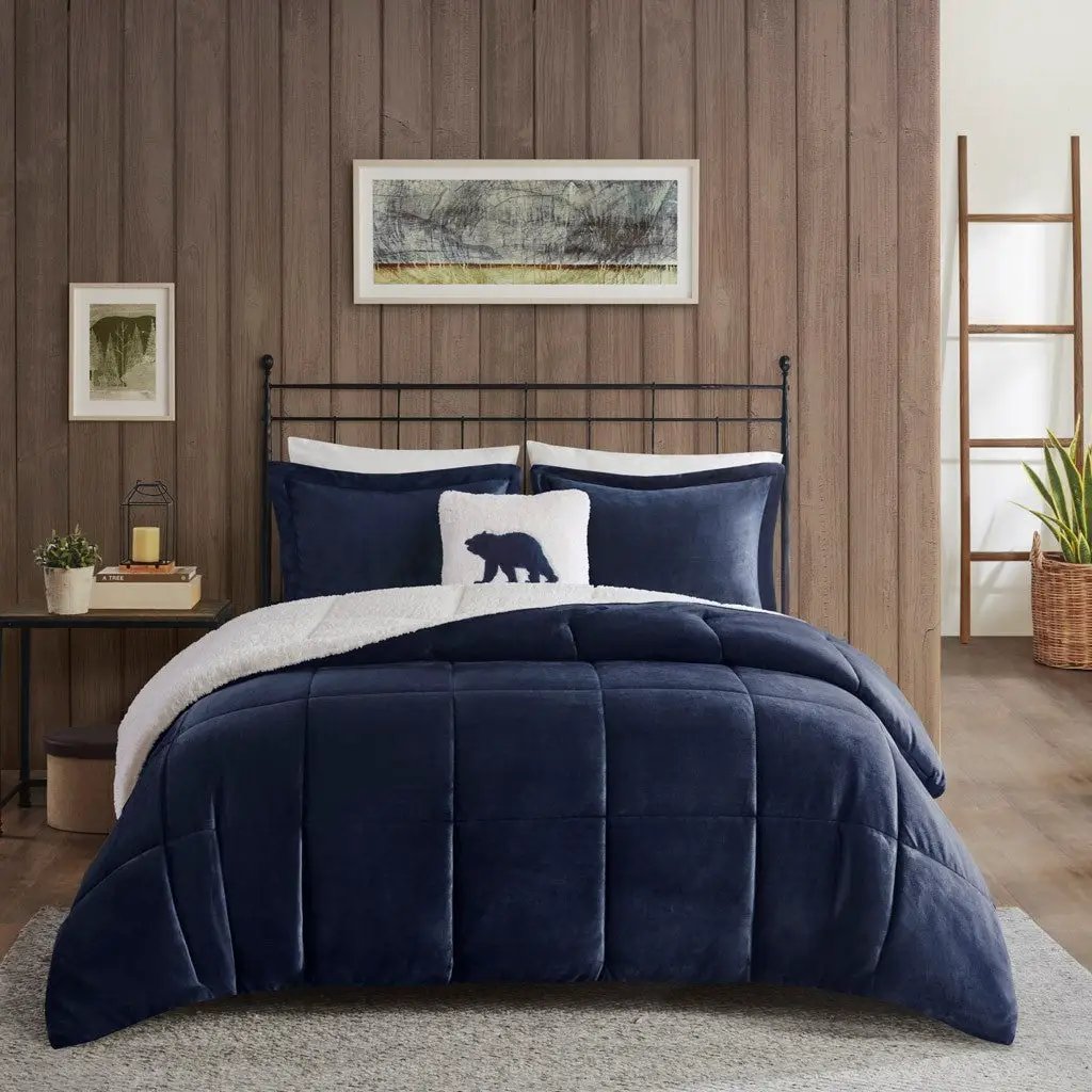 King Plush to Sherpa Down Alternative Comforter Set by HouseOfZazla