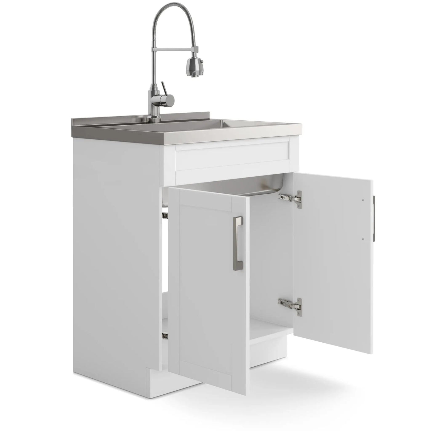 Hennessy - Deluxe Laundry Cabinet With Faucet And Stainless Steel Sink by HouseOfZazla