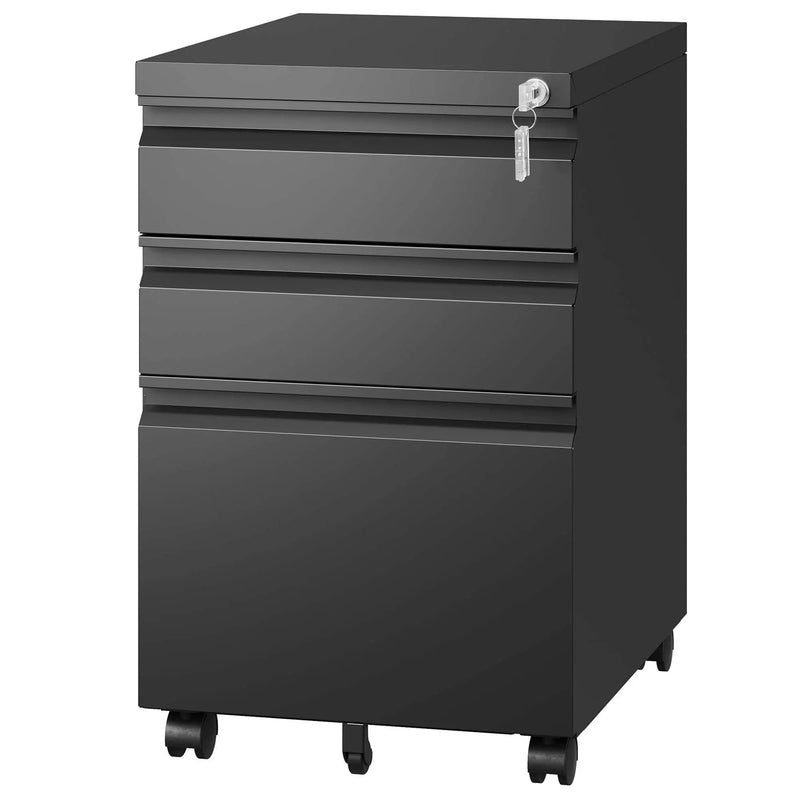 Metal Drawer Mobile File Cabinet With Lock For Home Office Organizer by Unique Piece Furniture