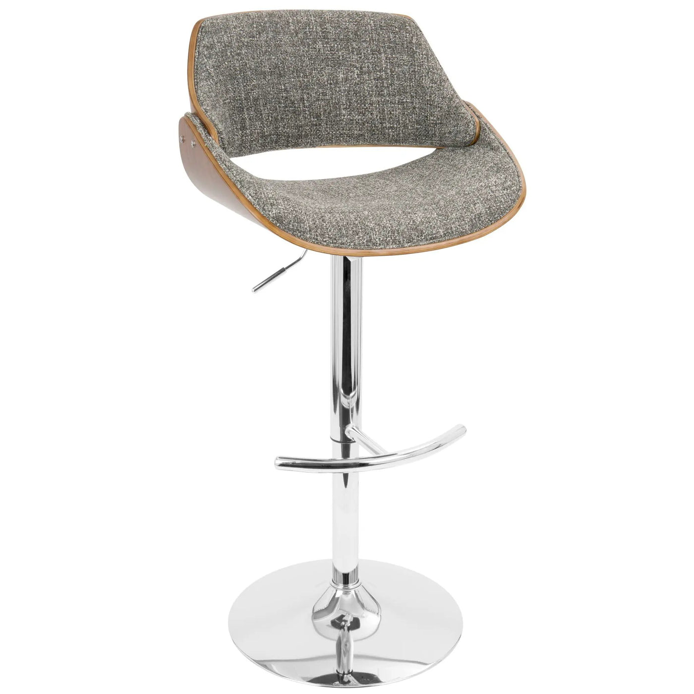 Fabrizzi - Mid Century Modern Adjustable Barstool With Swivel (Set of 2) by HouseOfZazla