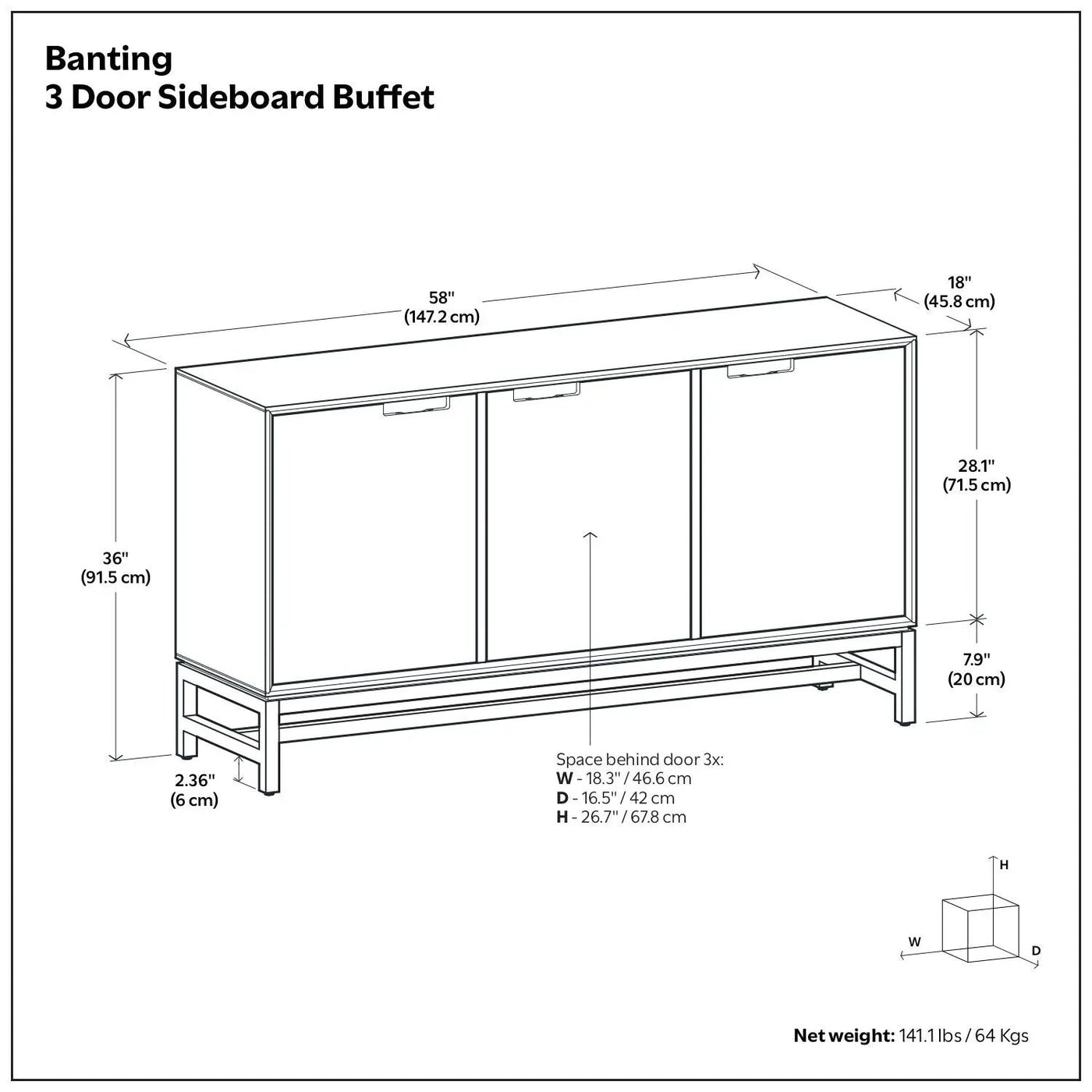 Banting - Door Sideboard Buffet by HouseOfZazla