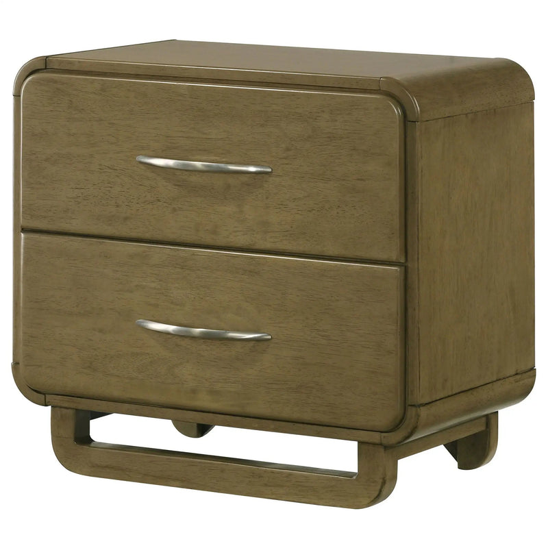 Amsbury 2-drawer Nightstand Bedside Table Nutmeg by Unique Piece Furniture