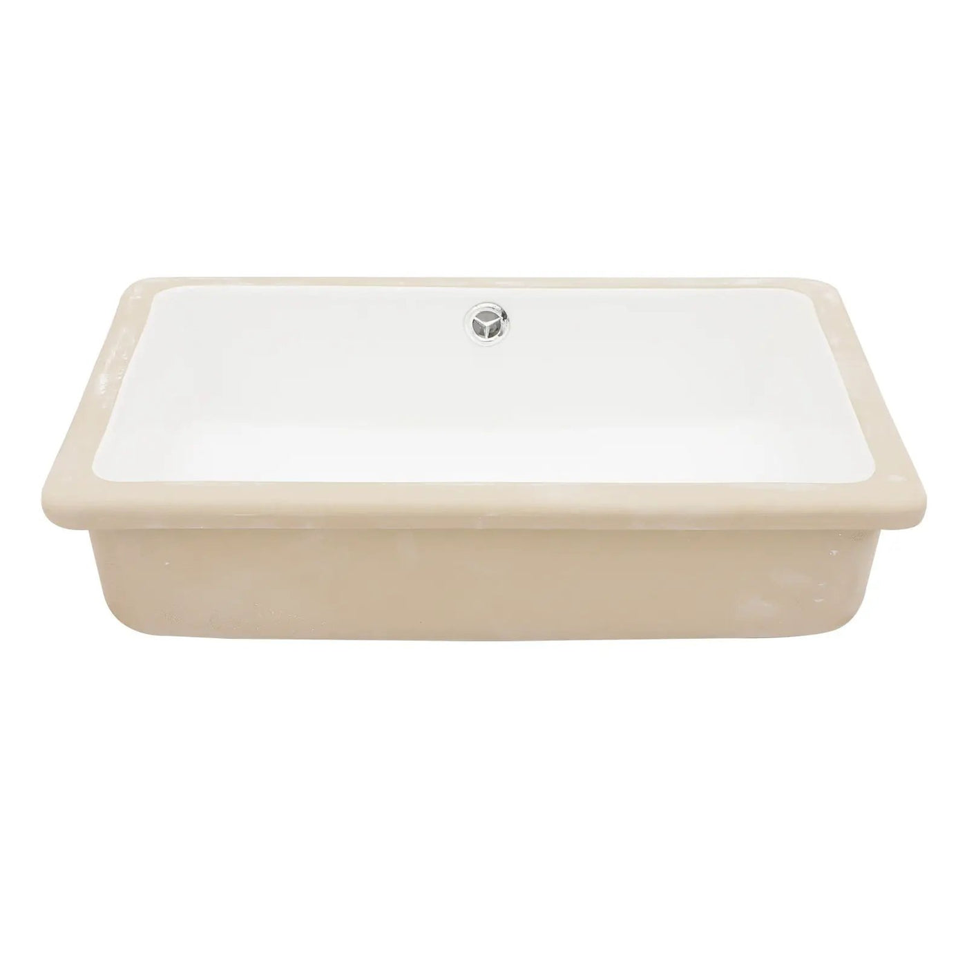 Modern Ceramic Rectangular Undermount Bathroom Sink With Overflow by HouseOfZazla
