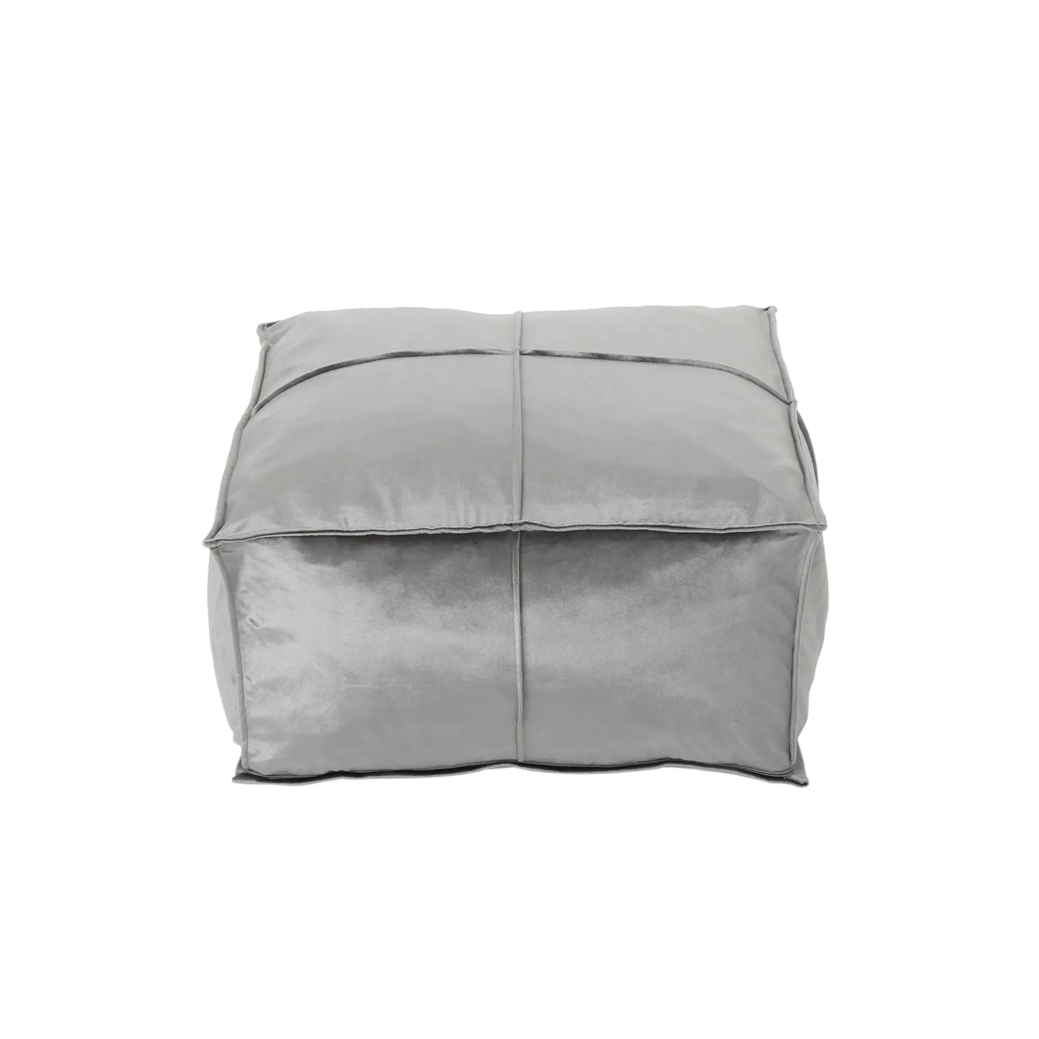 Nati - Square Pouf Ottoman And Floor Cushion - Smoke by Unique Piece Furniture