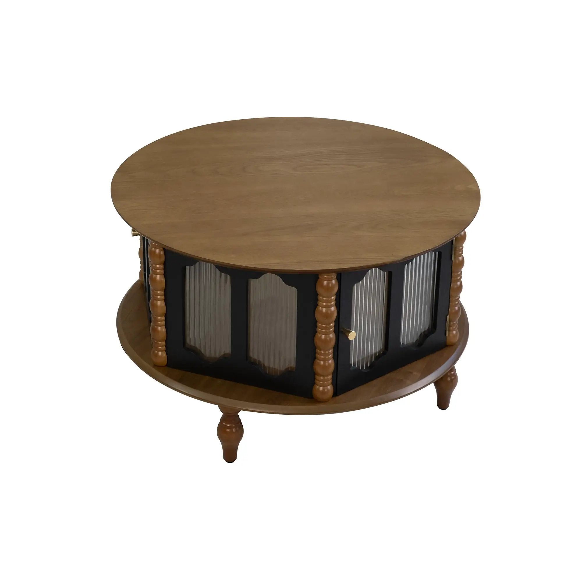 Round 3 Door Storage Coffee Table For Living Room by HouseOfZazla