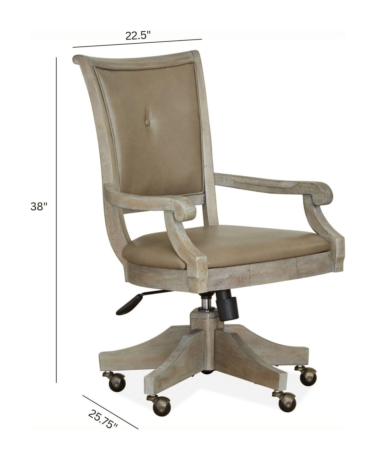 Lancaster - Fully Upholstered Swivel Chair - Dove Tail Gray, photo 6 of 7