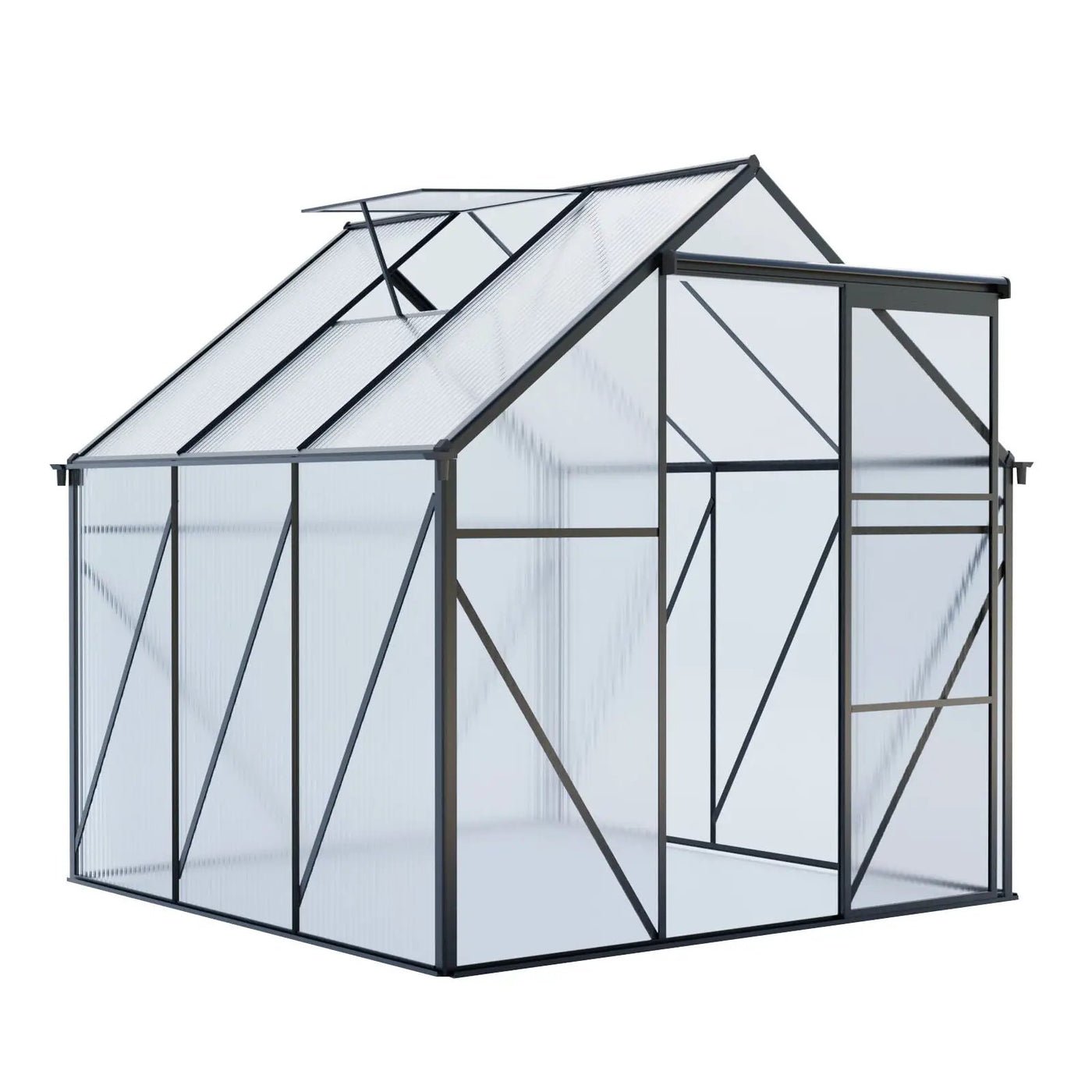 Polycarbonate house Raised Base And Anchor Aluminum Heavy Duty Walk-In houses For Outdoor Backyard In All Season by HouseOfZazla