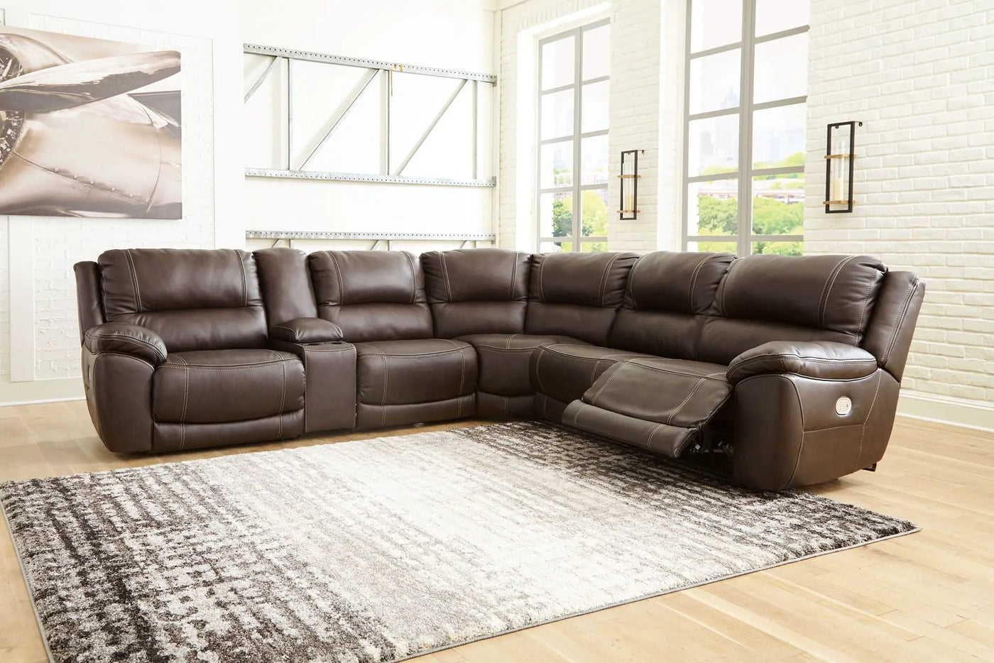 Dunleith - Power Reclining Sectional by Unique Piece Furniture