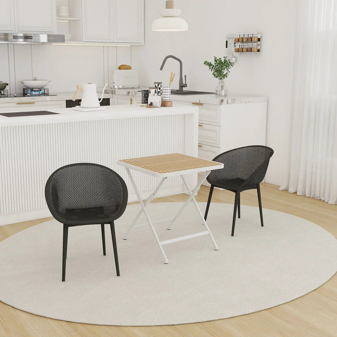 2 Pack Lounge Chair Set & Folding Square Table by HouseOfZazla