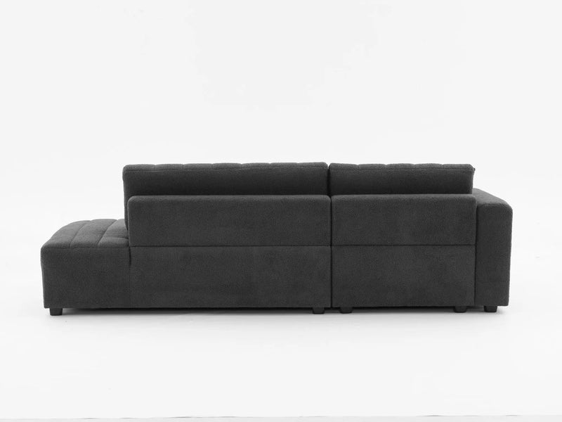 Jessica - Lamb Wool Sectional Sofa With Chaise by HouseOfZazla