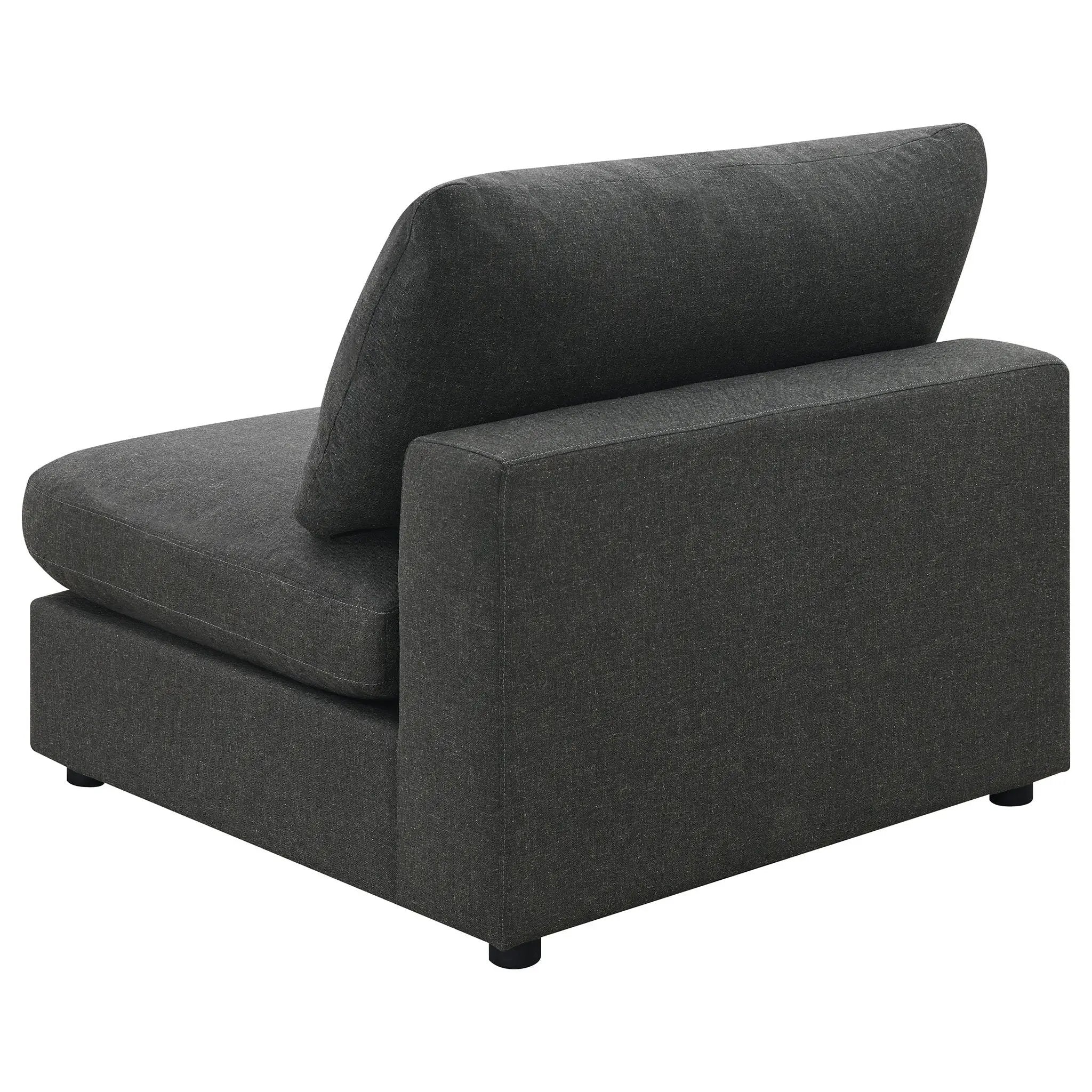 Serene 4-piece Upholstered Modular Sectional Sofa Charcoal by Unique Piece Furniture