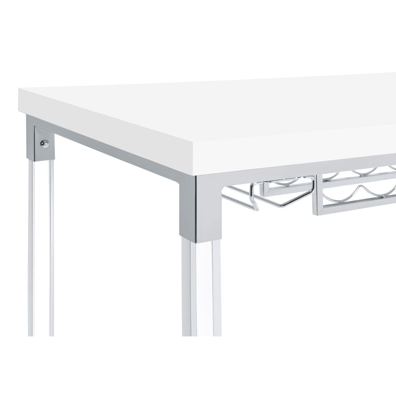 Tonneson - Bar Table With Trestle Base And Wine Storage - White by HouseOfZazla