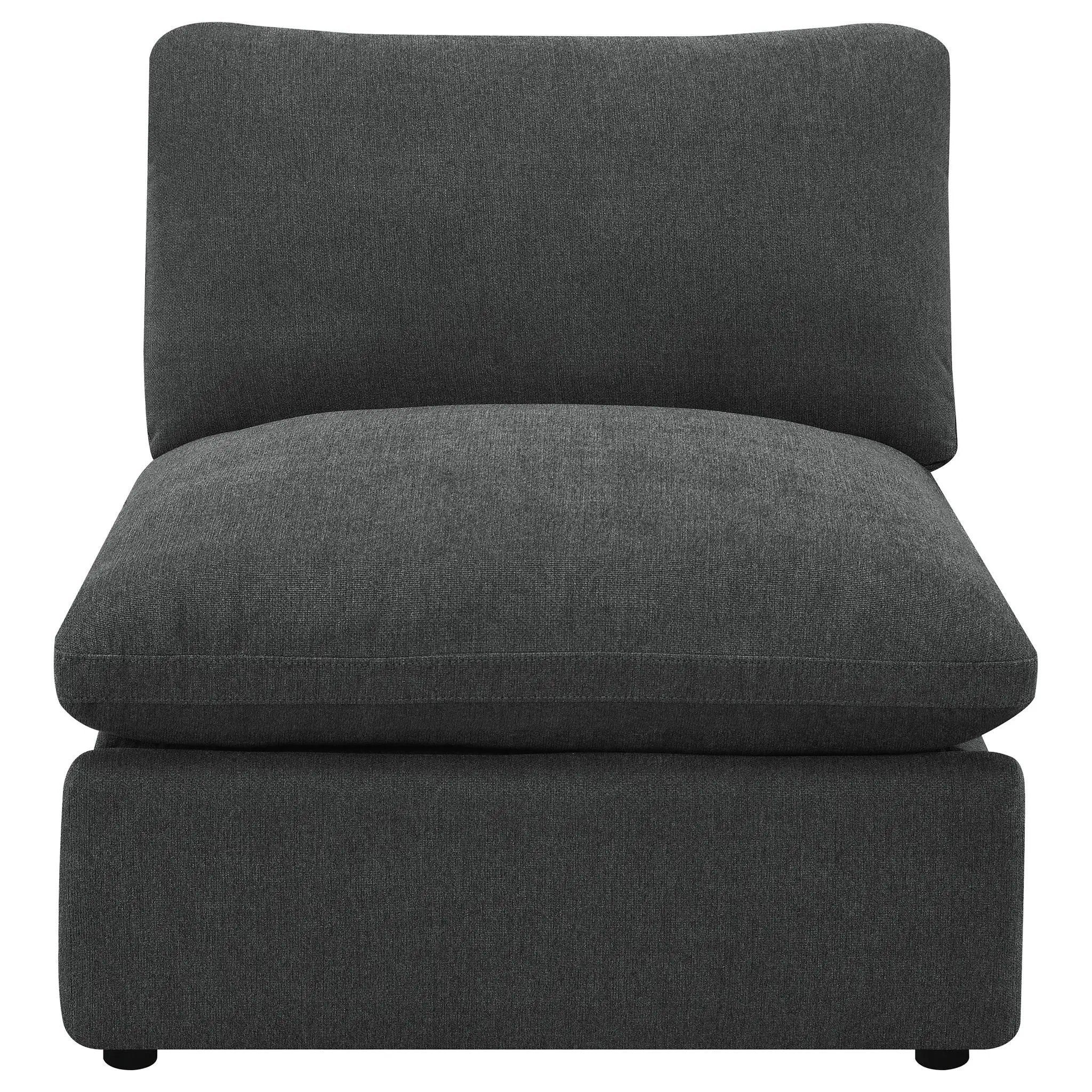 Collins Modular Armless Chair Dark Grey by Unique Piece Furniture