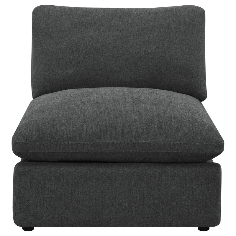 Collins Modular Armless Chair Dark Grey by Unique Piece Furniture