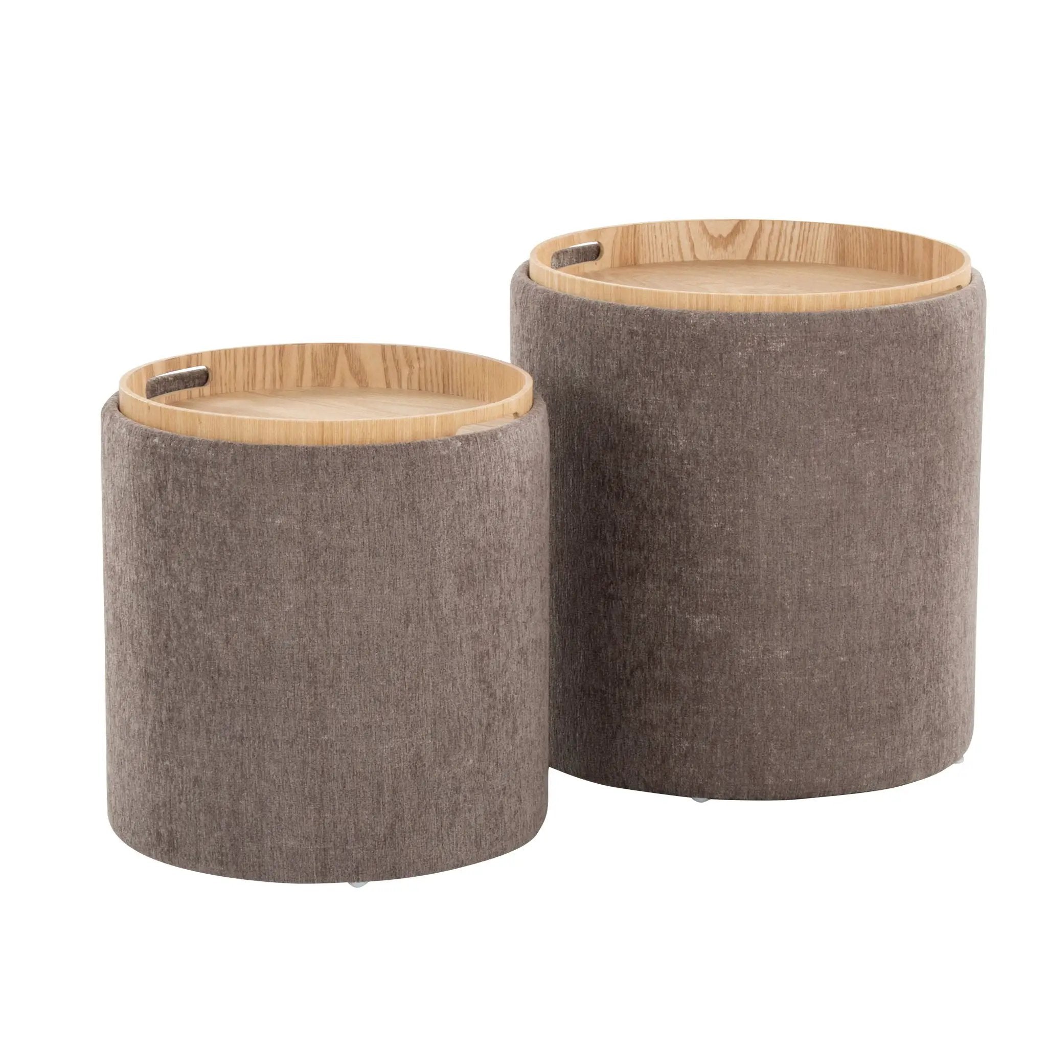 Tray - Contemporary Nesting Ottoman Set by Unique Piece Furniture