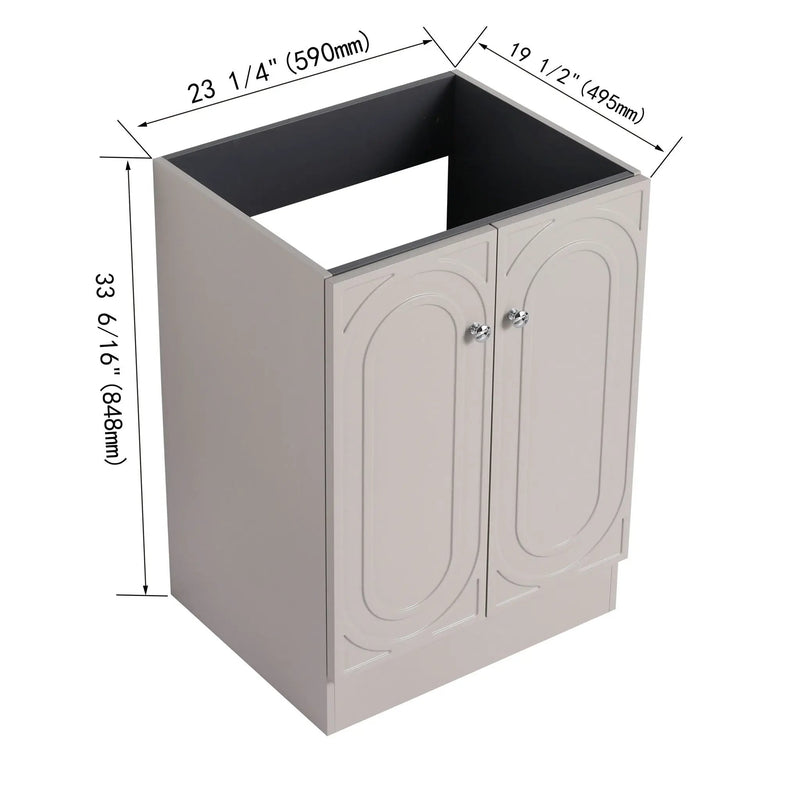 Modern Freestanding Bathroom Vanity With Soft Close Cabinet Doors