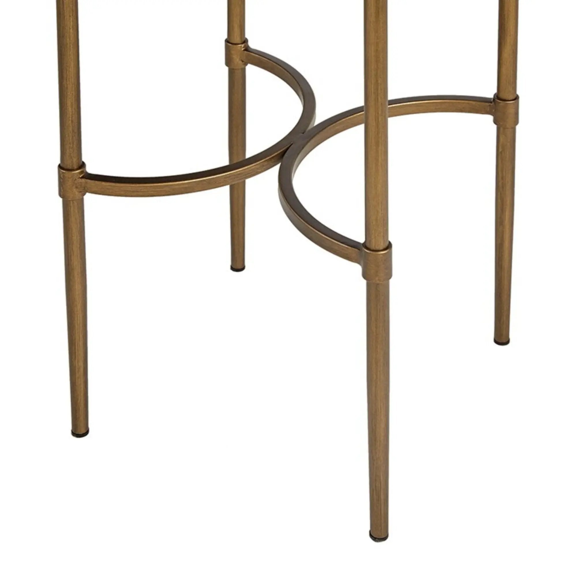 Bedford - Oval Mirror Accent Table - Antique Bronze by Unique Piece Furniture