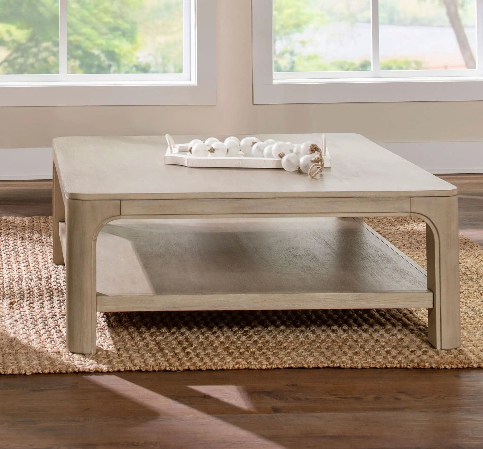 Solano Square Wood Cocktail Coffee Table Weathered Mango by Unique Piece Furniture