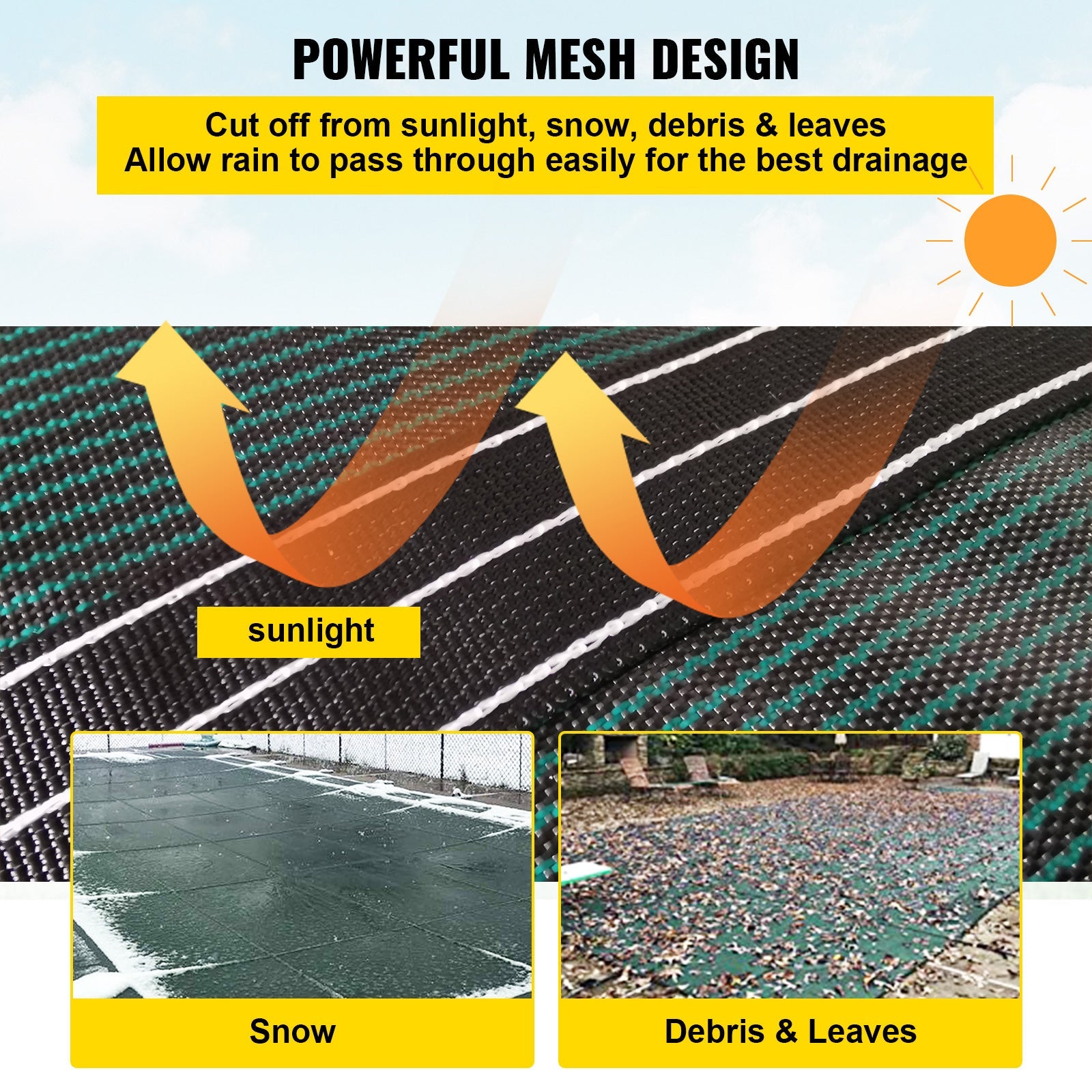 Pool Safety Cover Fits 20x40ft Rectangle Inground Safety Pool Cover by HouseOfZazla